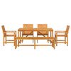 vidaXL Garden Dining Set 6 pcs Brown 150 x 90 x 74 cm