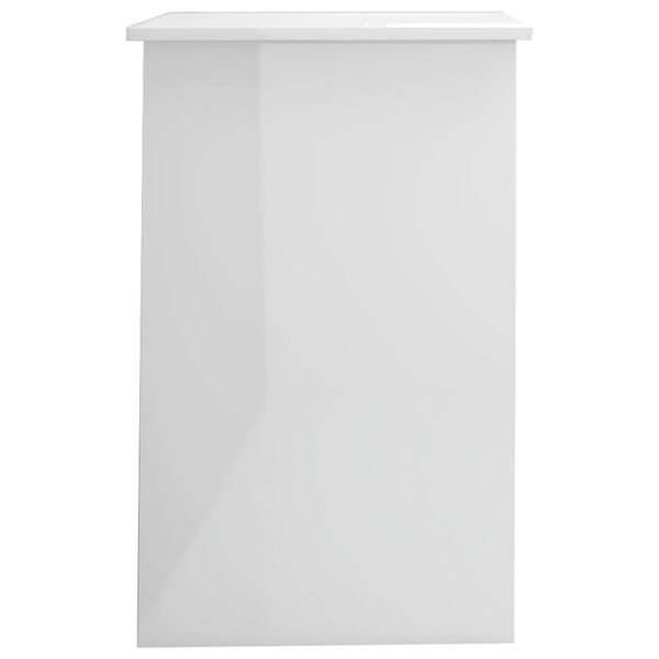 vidaXL Desk High Gloss White 100x50x76 cm Engineered Wood