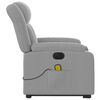 vidaXL Electric Stand up Massage Recliner Chair Light Grey Fabric