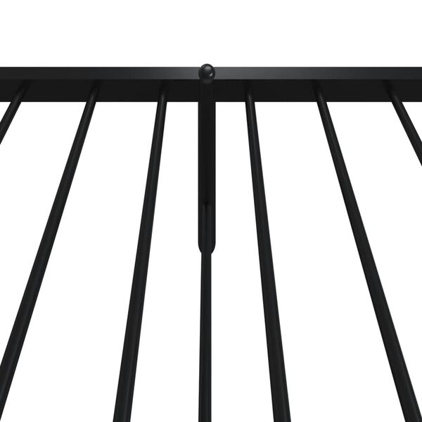 vidaXL Metal Bed Frame without Mattress with Footboard Black 100x200cm