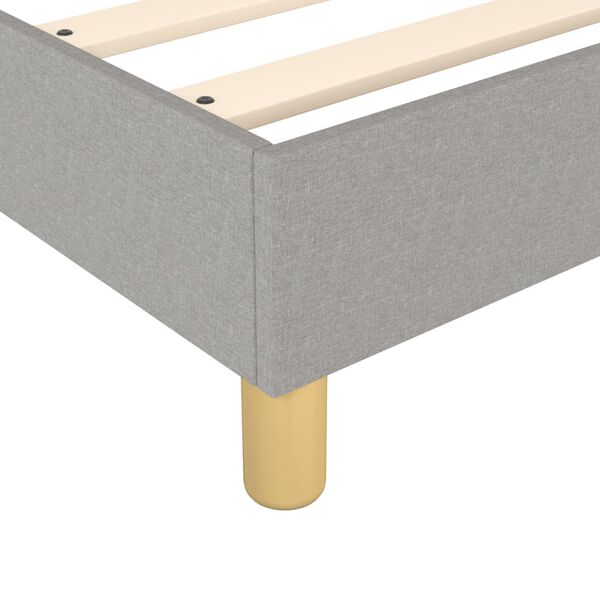 vidaXL Bed Frame without Mattress Light Grey King Fabric (US Only)