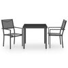 vidaXL 3 Piece Outdoor Dining Set Steel