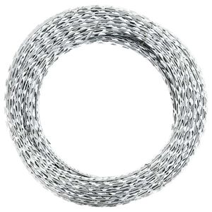 vidaXL Clipped Concertina Razor Wire Galvanised Steel 300 m