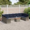 vidaXL Garden Sofa Set 11 pcs Grey Poly rattan