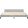 vidaXL Bed Frame without Mattress Light Grey 193x203 cm Velvet