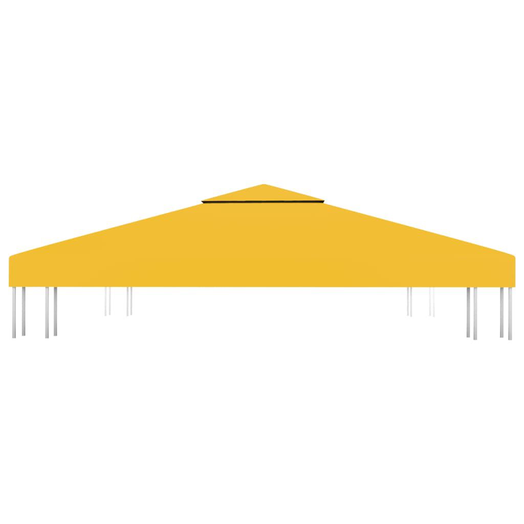 vidaXL 2-Tier Gazebo Top Cover 310 g/m² 3x3 m Yellow