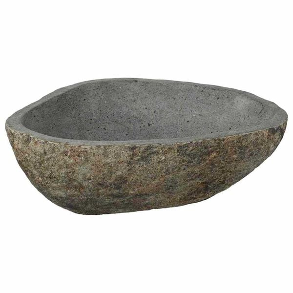 vidaXL Basin Light grey (46-52) x (35-40) x 15 cm River stone