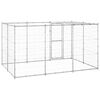 vidaXL Outdoor Dog Kennel Galvanised Steel with Roof 7.26 m&sup2;