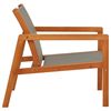 vidaXL Garden Lounge Chair Grey Solid Eucalyptus Wood and Textilene