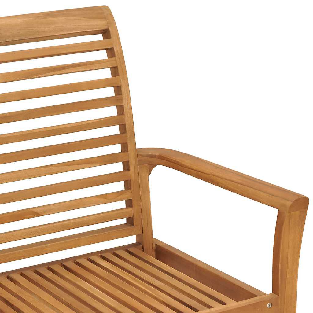 vidaXL Garden Bench with Anthracite Cushion 112 cm Solid Teak Wood