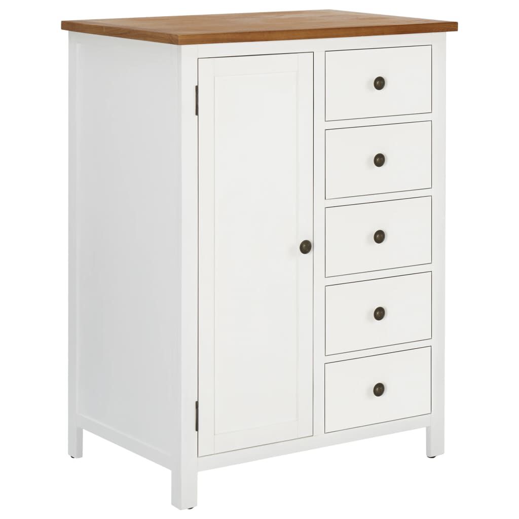 vidaXL Wardrobe 76x52x105 cm Solid Oak Wood