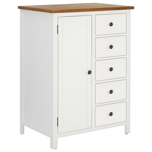 vidaXL Wardrobe 76x52x105 cm Solid Oak Wood