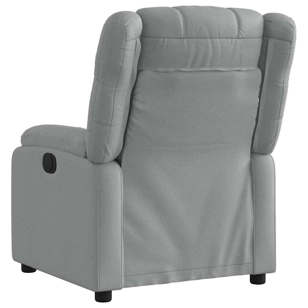 vidaXL Recliner Chair Light Grey Fabric