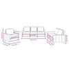 vidaXL 3 Piece Sofa Set with Cushions Black Fabric