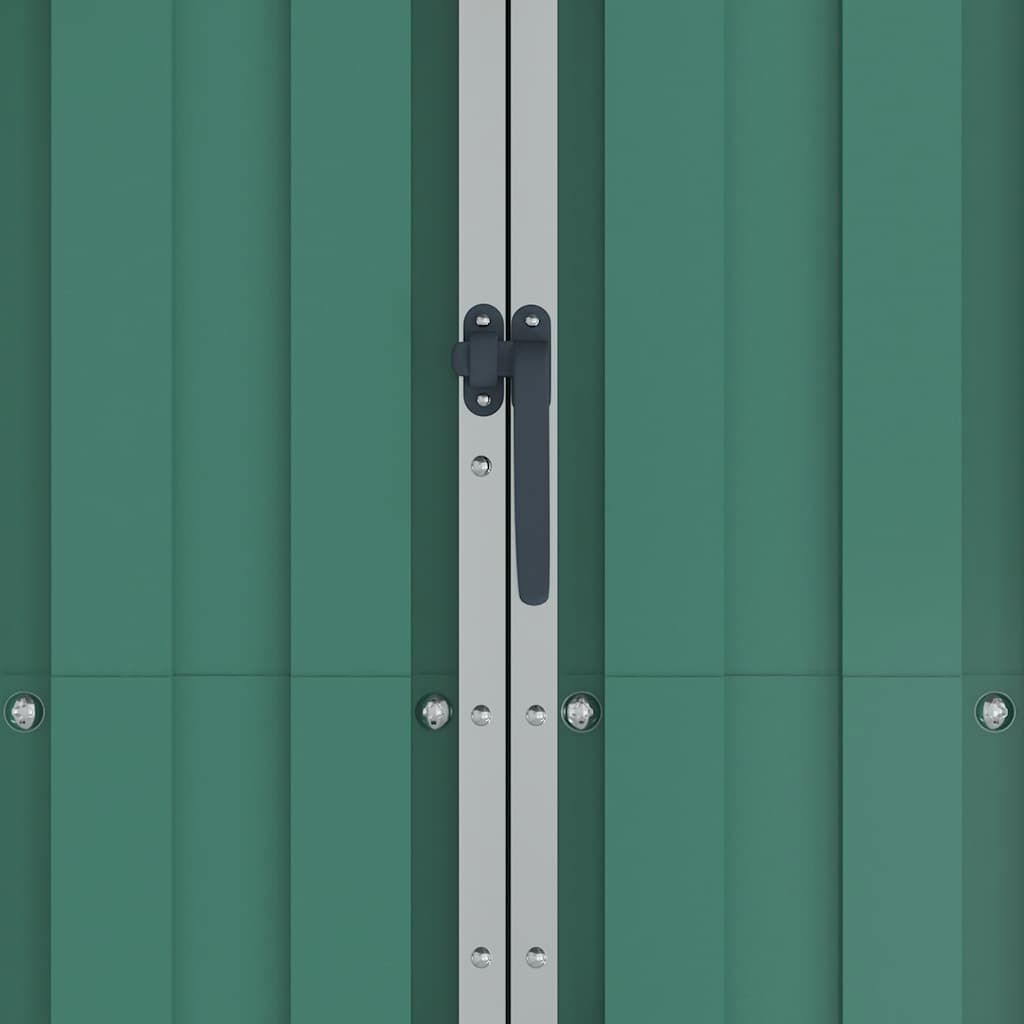vidaXL Garden Shed Green 116x45x175 cm Galvanised Steel