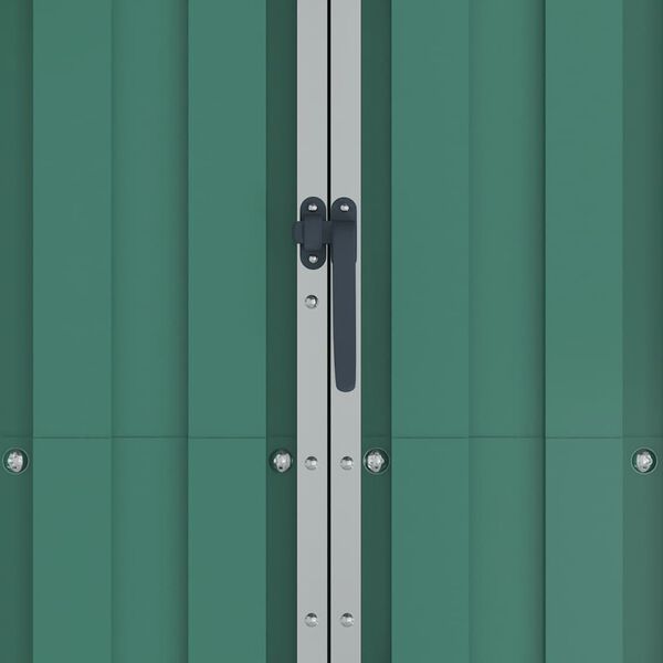 vidaXL Garden Shed Green 116x45x175 cm Galvanised Steel