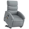vidaXL Electric Stand up Massage Recliner Chair Light Grey Fabric