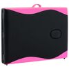 vidaXL 2-Zone Foldable Massage Table Aluminium Black and Pink