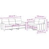 vidaXL 2 Piece Sofa Set with Cushions Black Fabric