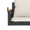 vidaXL Swing Bench with Cushions Black 63x62x40 cm Poly Rattan