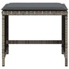 vidaXL Garden Stools with Cushions 4 pcs Grey 40x40x35 cm Poly Rattan