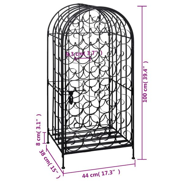 vidaXL Wine Rack for 35 Bottles Metal