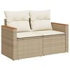 vidaXL 12 Piece Garden Sofa Set with Cushions Beige Poly Rattan