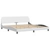 vidaXL Bed Frame "Viana" with LED without Mattress White 193x203 cm