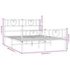 vidaXL Metal Bed Frame without Mattress with Footboard Black 150x200cm