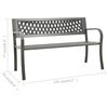 vidaXL Garden Bench 125 cm Steel Grey