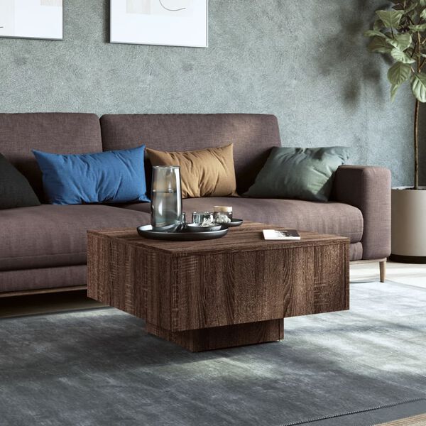 vidaXL Coffee Table Brown Oak 60x60x31.5 cm Engineered Wood
