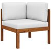 vidaXL 2 Piece Garden Lounge Set with Cushions Wood Acacia&Rope