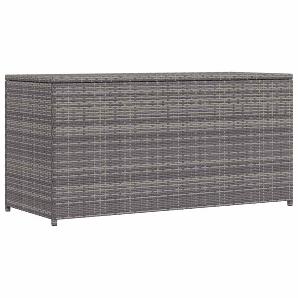 vidaXL Garden Storage Box Grey 120x50x60 cm Poly Rattan