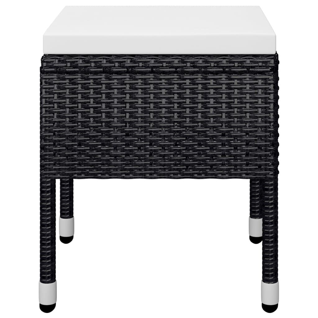vidaXL 9 Piece Garden Dining Set Black