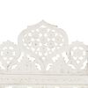 vidaXL Hand carved 3-Panel Room Divider White 120x165 cm Solid Mango Wood