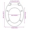 vidaXL Soft-Close Toilet Seat Beige Oval