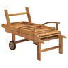 vidaXL Sun Lounger Solid Teak Wood