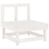 vidaXL 3 Piece Garden Lounge Set White Solid Wood Pine