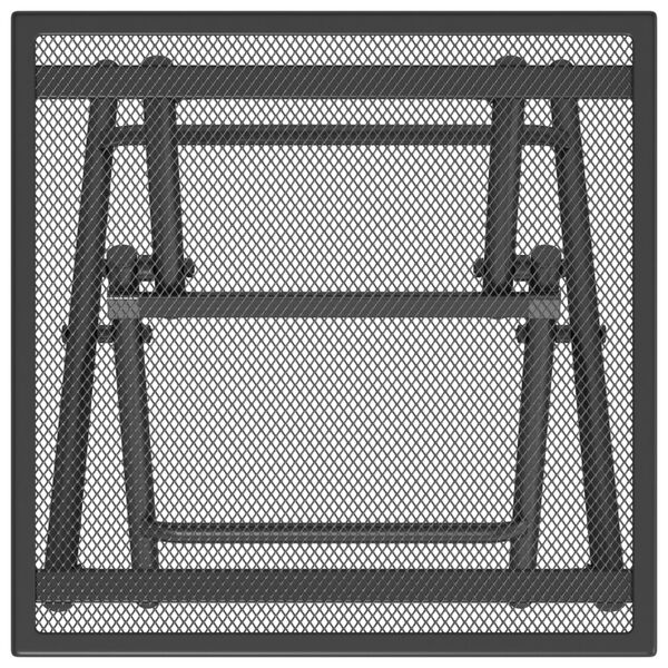vidaXL Folding Garden Table Anthracite 38x38x38 cm Steel Mesh