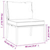 vidaXL 6 Piece Garden Lounge Set with Sand Cushions Steel