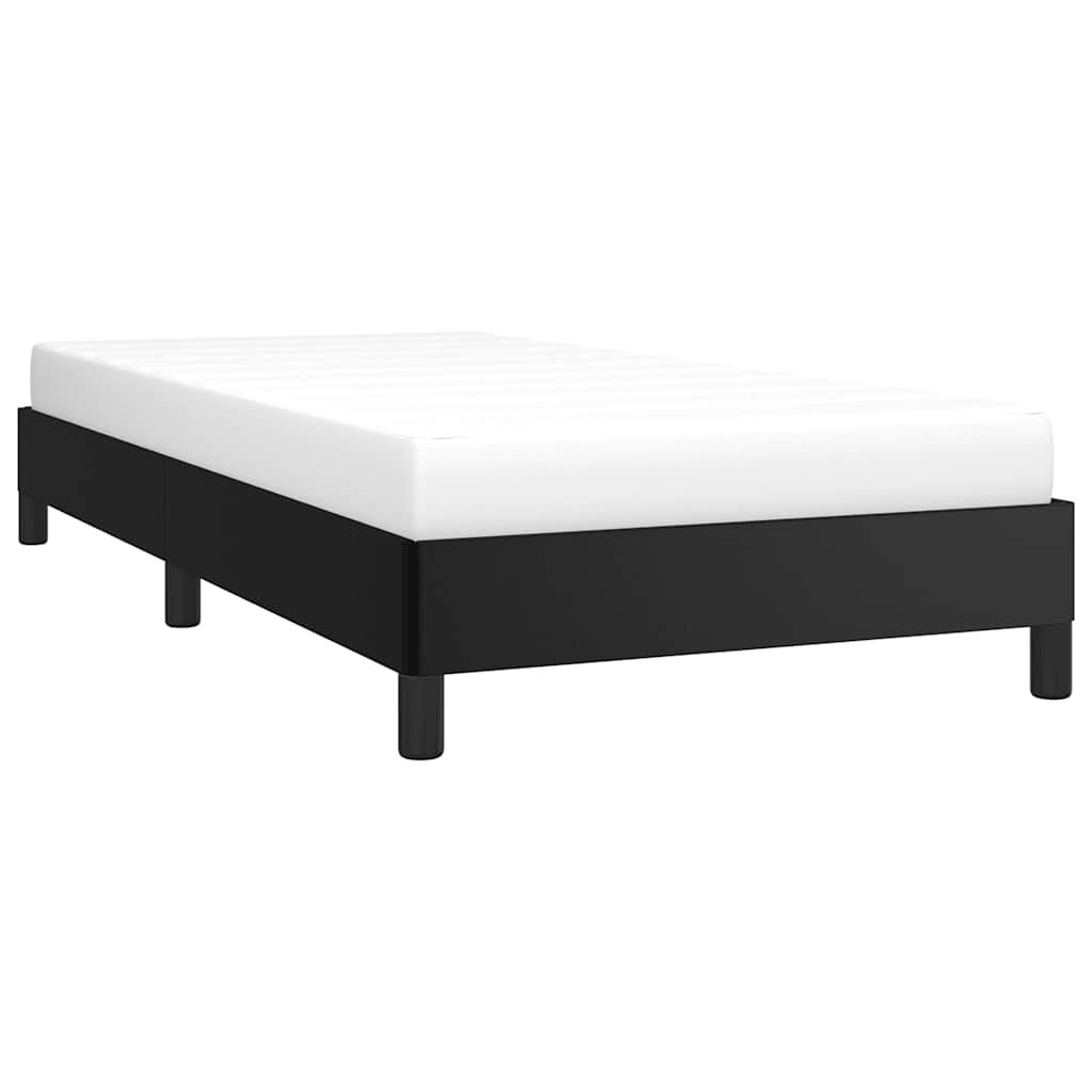 vidaXL Bed Frame without Mattress Black 100x190 cm Twin Faux Leather