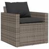 vidaXL 4 Piece Garden Sofa Set with Cushions Grey Poly Rattan