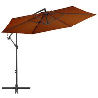 vidaXL Cantilever Umbrella with Aluminium Pole Terracotta 300 cm