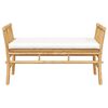 vidaXL Garden Bench with Cushion Brown 110 x 38 x 65cm Bamboo