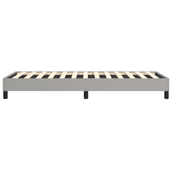 vidaXL Bed Frame without Mattress Light Grey Twin XL Fabric (US Only)