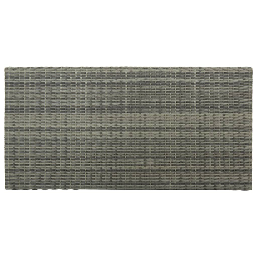 vidaXL Bar Table with Storage Rack Grey 120x60x110 cm Poly Rattan