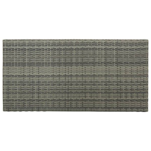 vidaXL Bar Table with Storage Rack Grey 120x60x110 cm Poly Rattan