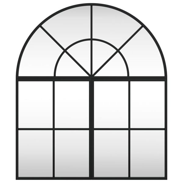 vidaXL Wall Mirror Black 60x70 cm Arch Iron
