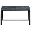 vidaXL Coffee Table Black 70x40x38 cm Poly Rattan