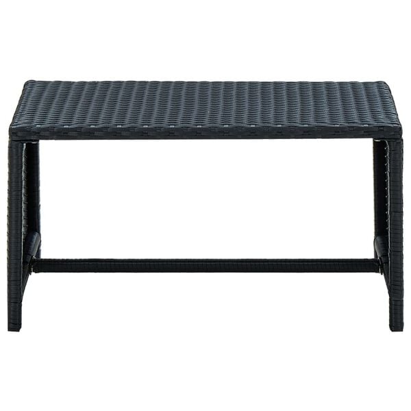 vidaXL Coffee Table Black 70x40x38 cm Poly Rattan